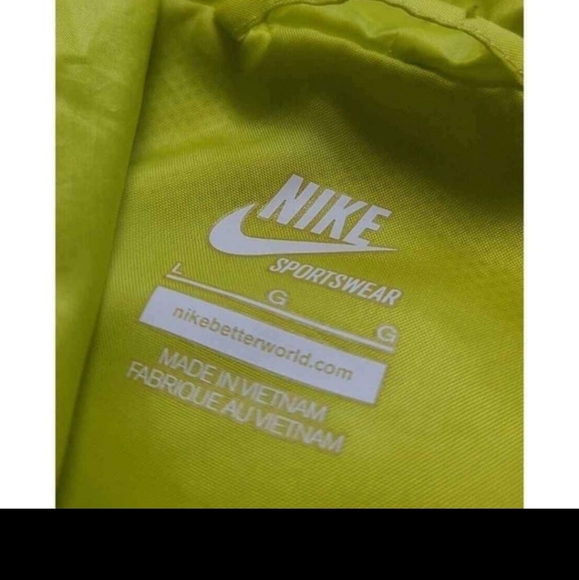 NIKE Windrunner Jacket Women's Large Hooded Purple Neon Yellow Colorblock Lined - Picture 3 of 8